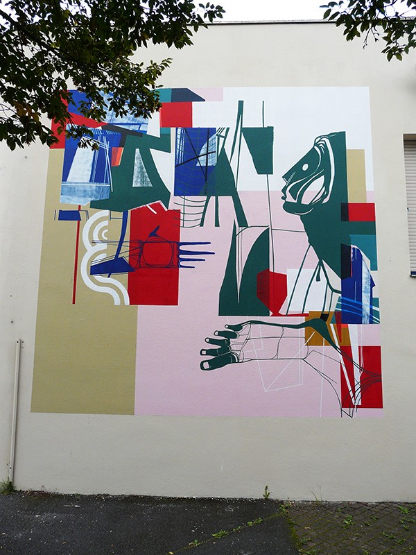 Mural painting for " L'Antipode " a concert hall in Rennes / France