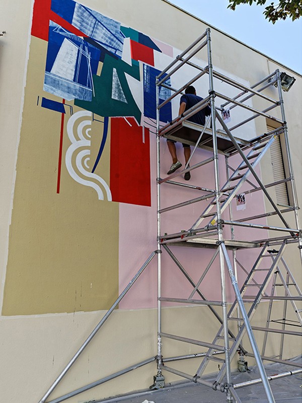 Mural painting for " L'Antipode " a concert hall in Rennes